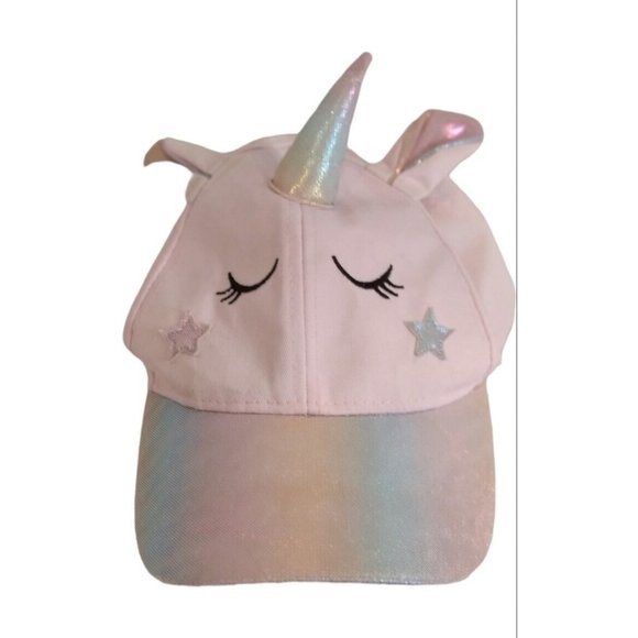 Pink Unicorn Embroidered Girls Toddlers Hook & Loop Adjustable Cap Hat - Picture 13 of 16
